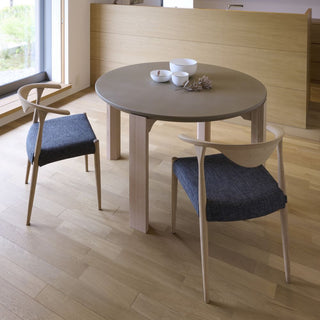 SHIRASUラウンドテーブル シラス塗装灰(Φ1050/1200)(オーク)