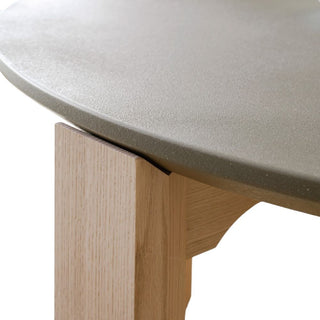 SHIRASUラウンドテーブル シラス塗装灰(Φ1050/1200)(オーク)