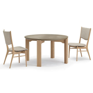 SHIRASUラウンドテーブル シラス塗装灰(Φ1050/1200)(オーク)