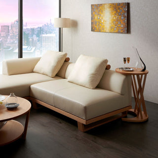 MODE 2人掛け肘無しソファ EL04SW(ウォールナット)