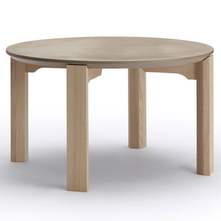 SHIRASUラウンドテーブル シラス塗装灰(Φ1050/1200)(オーク)