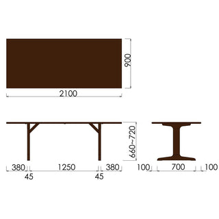 BOSS STYLE ウォールナットダイニングテーブル(W1500~2100)