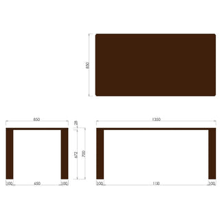 ELES ウォールナットNBDT ダイニングテーブル(W1350~2100)