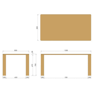 ELES オークNBDT ダイニングテーブル(W1350~2100)