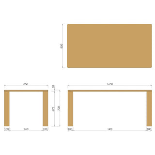 ELES オークNBDT ダイニングテーブル(W1350~2100)