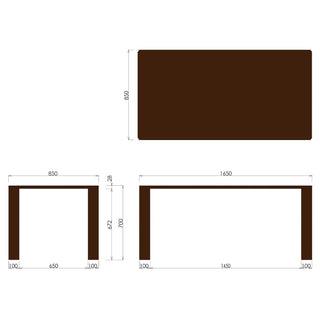 ELES ウォールナットNBDT ダイニングテーブル(W1350~2100)