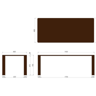 ELES ウォールナットNBDT ダイニングテーブル(W1350~2100)