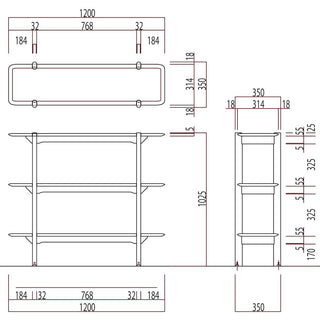 灑(セン) 3段タイプシェルフ(SLP33~37A)(オーク)