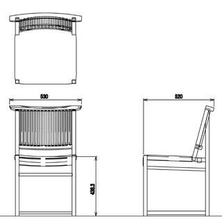 Takayama Wood Works ダイニングサイドチェアW530仕様 W530K (張布仕様)