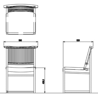 Takayama Wood Works ダイニングサイドチェアW590仕様 W531K (張布仕様)