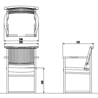 Takayama Wood Works ダイニングアームチェア W532K (張布仕様)