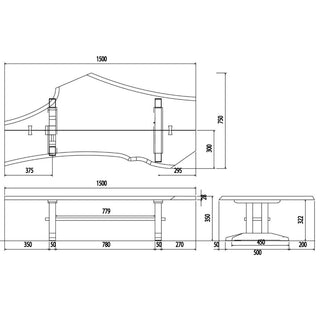 Takayama Wood Works センターテーブルWLT78K/A
