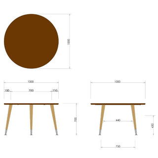 REAL GRAIN TABLE CIVILサロンテーブルCT(ウォールナット＋オーク)