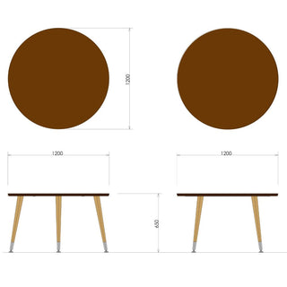 REAL GRAIN TABLE CIVILサロンテーブルCT(ウォールナット＋オーク)