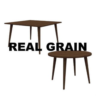 PROTEA オーダーテーブルスクエア・丸　ウォールナット(REAL GRAINウォールナット28mm)(Φ700～1100)