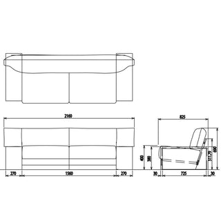 WAZA KIZA 3人掛け2シーターソファ W573A/K専用クッション&カバーセット