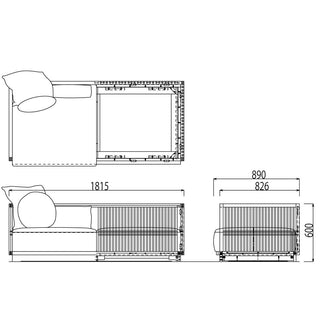 WAZA 2人掛けソファWLS12A/W専用カバーセット