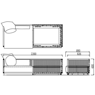 WAZA 3人掛けソファWLS13A/W専用クッション＆カバーセット