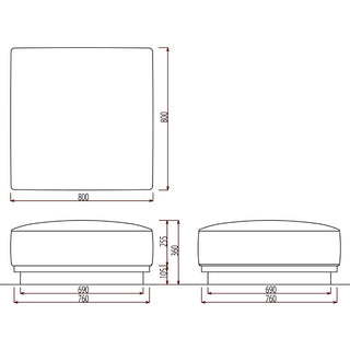 WAZA オットマン WLS15A/W専用カバーセット