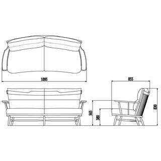 KURA WINDSOR 3人掛けソファ WLS63K 専用クッション&カバーセット